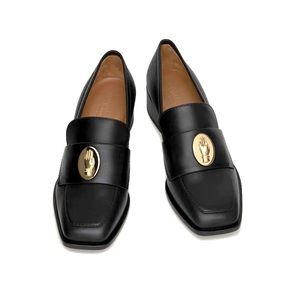 New w/box, Nomasei Paris black smooth leather Nono loafers. Size 39